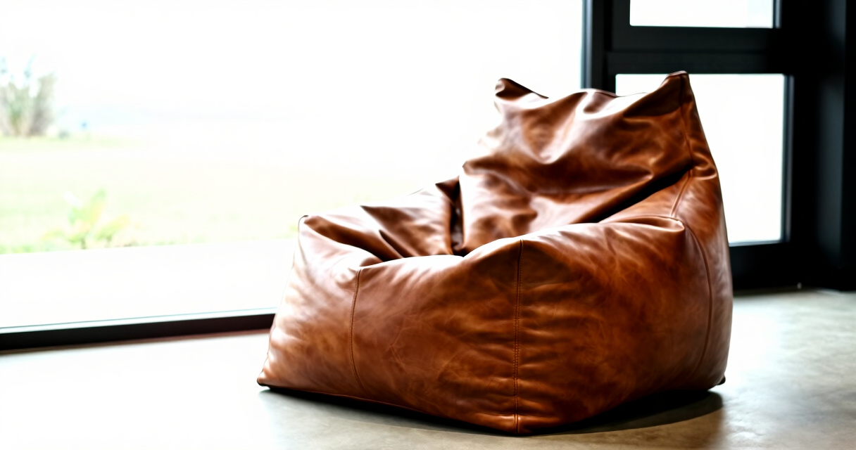 best leather bean bag chair oversized premium