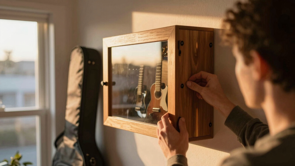 best wall mounted guitar display case