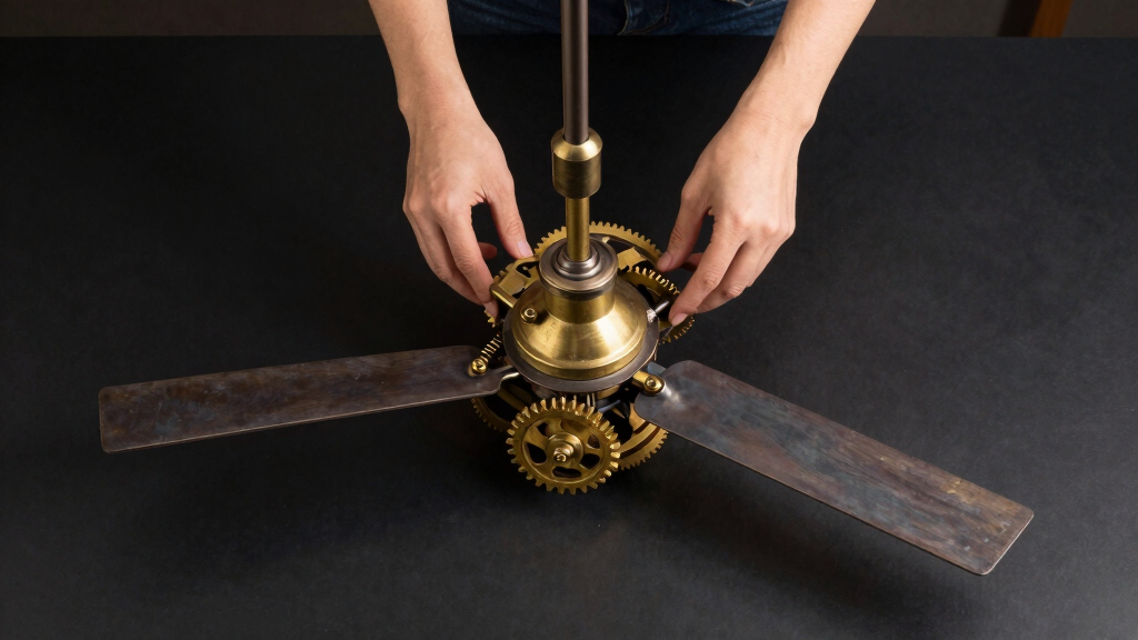 industrial steampunk ceiling fan