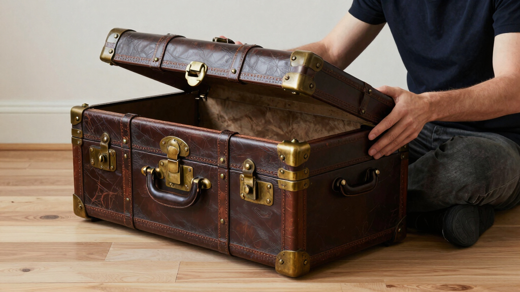 vintage trunk coffee table