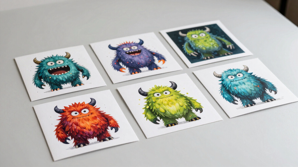 best premium monster art print set