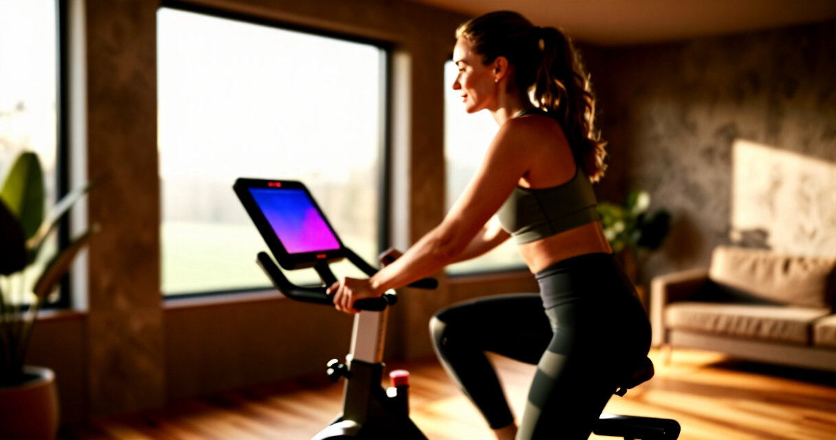 exercise bike with screen