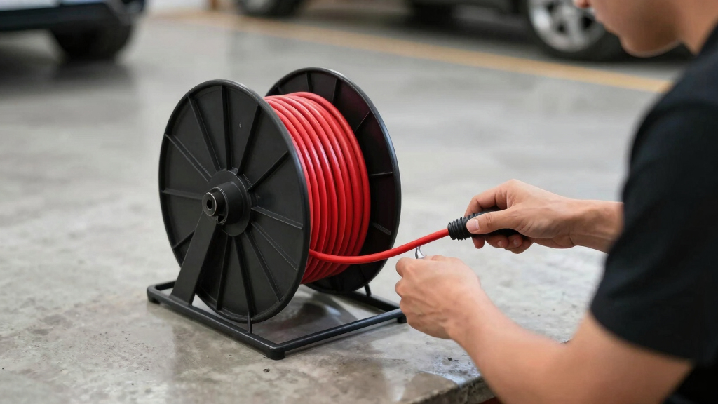 top garage extension cord reel
