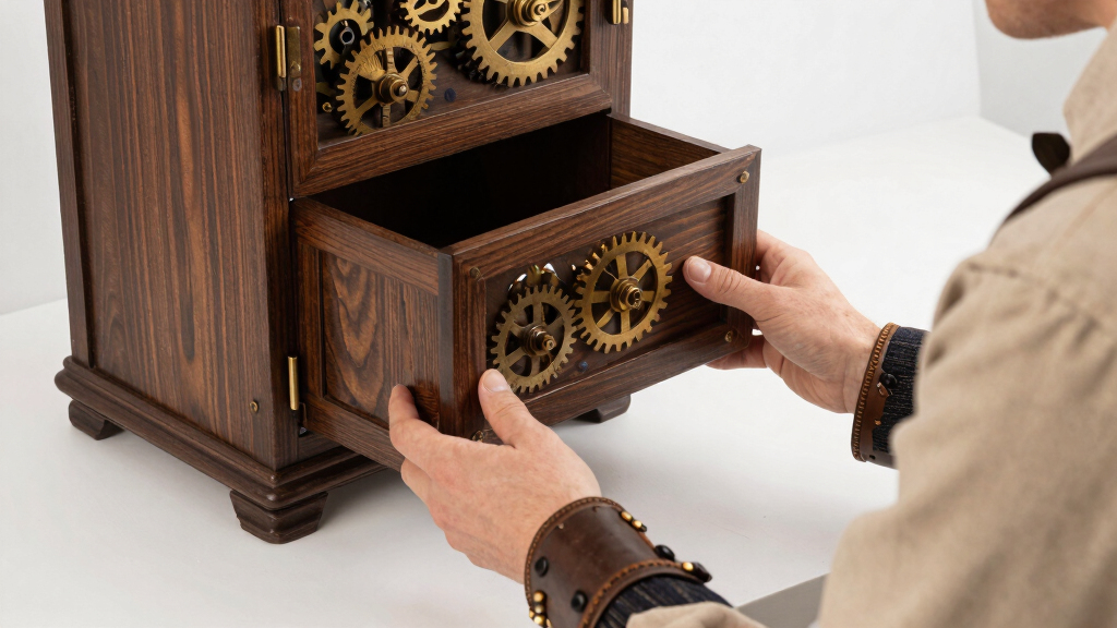 steampunk bar cabinet