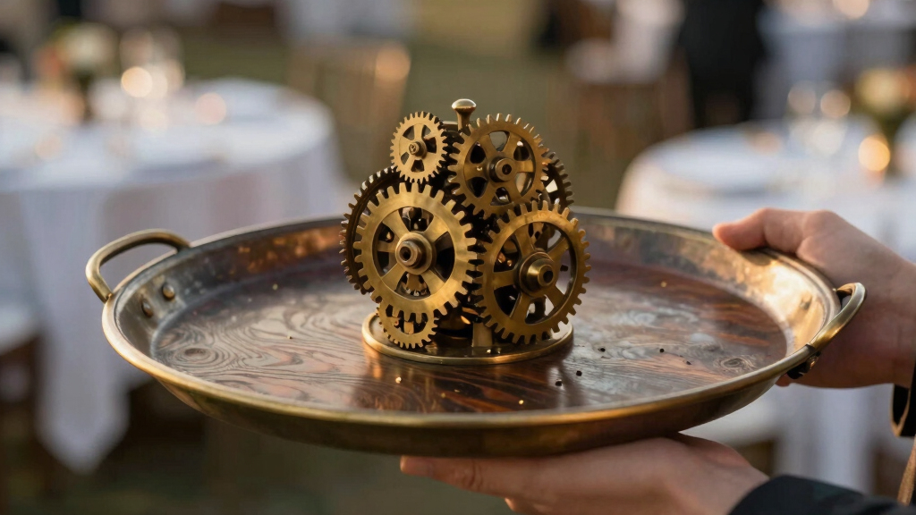 steampunk serving tray
