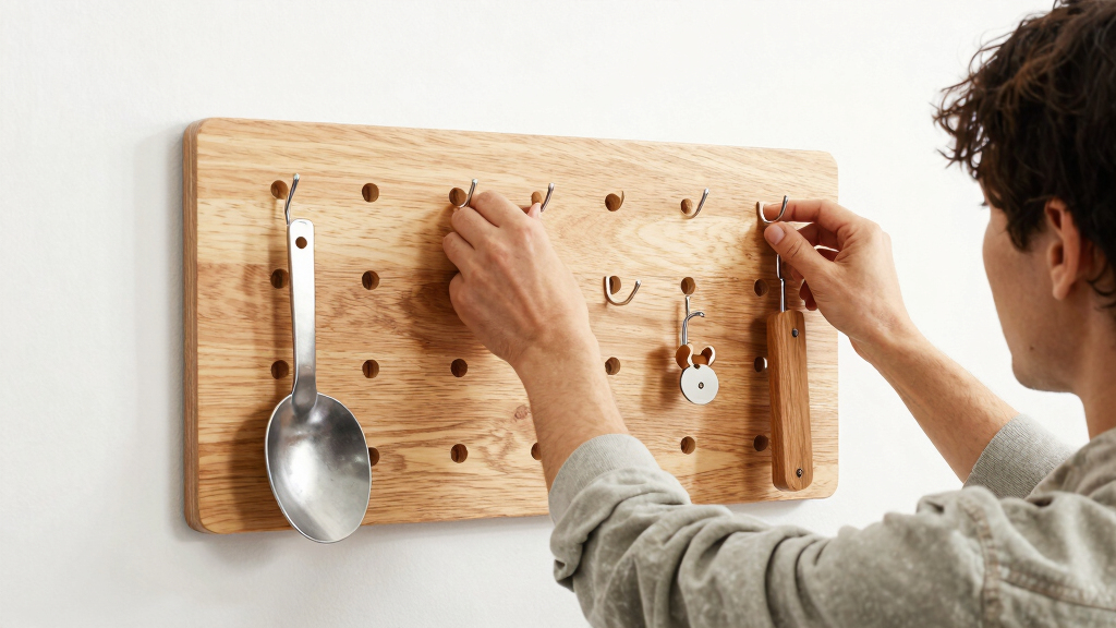 best wall mounted pegboard organizer for studio