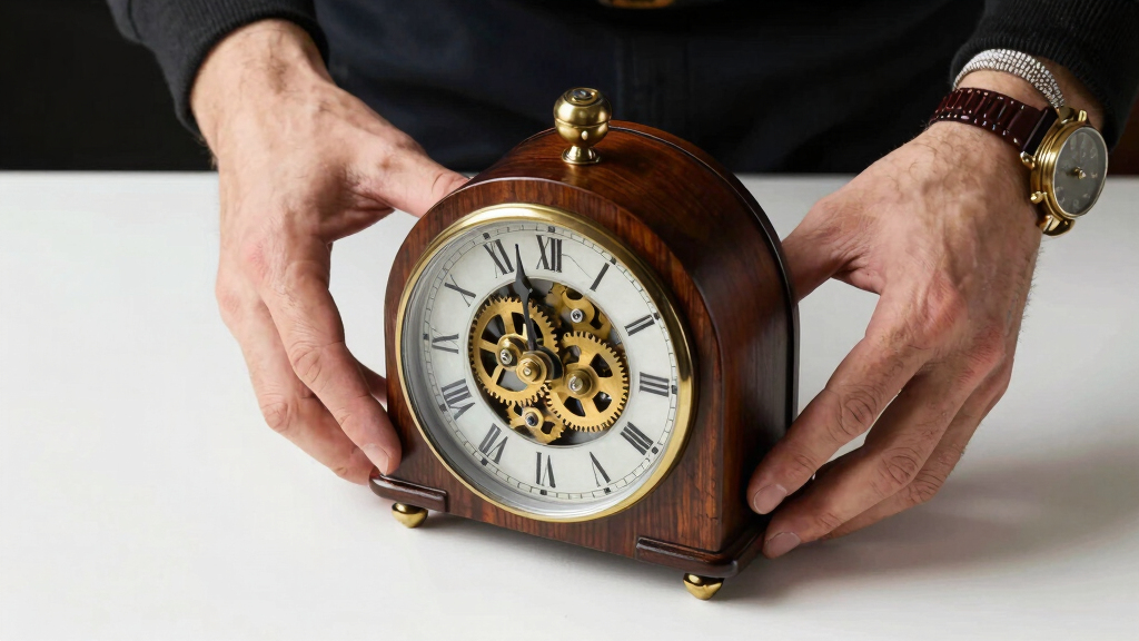 steampunk desk clock