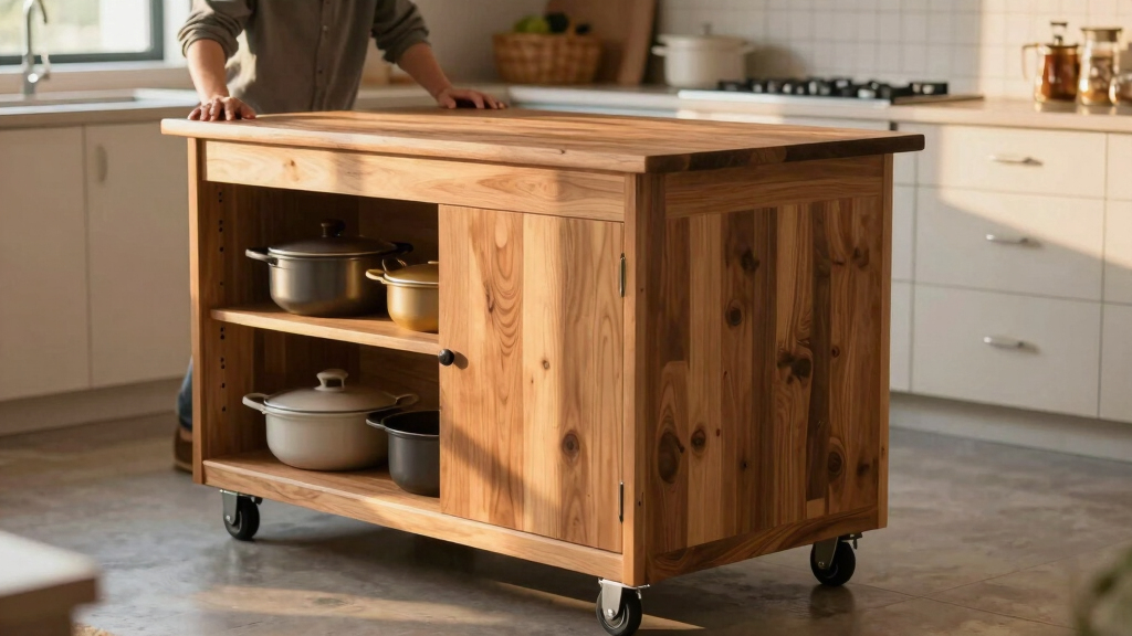 best rolling kitchen island with storage