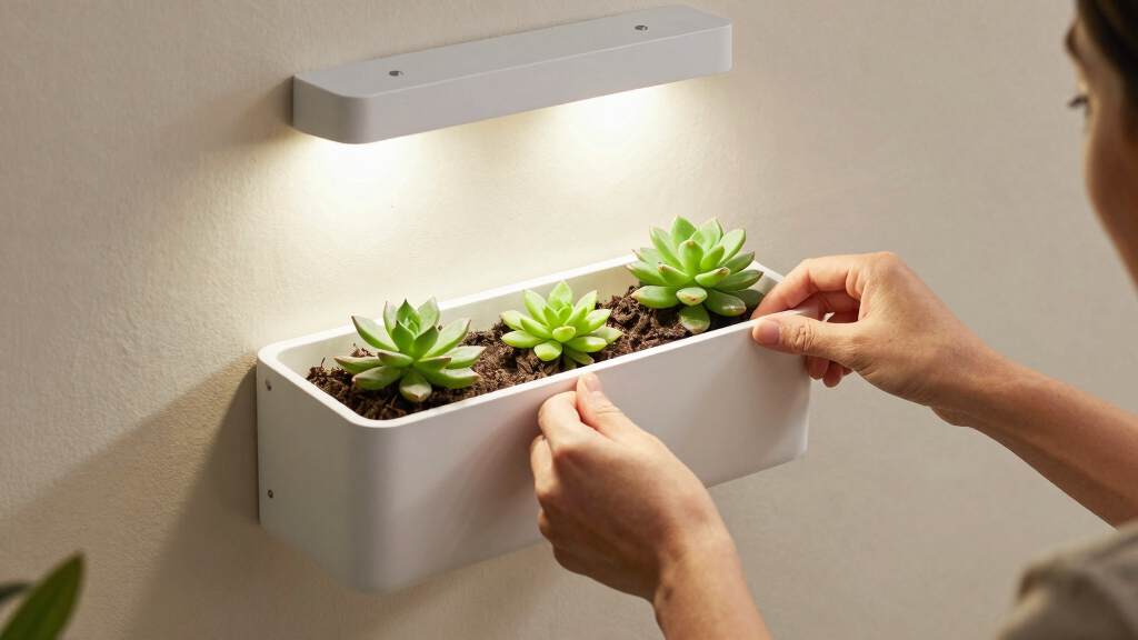 best wall mounted planter shelf with grow lights