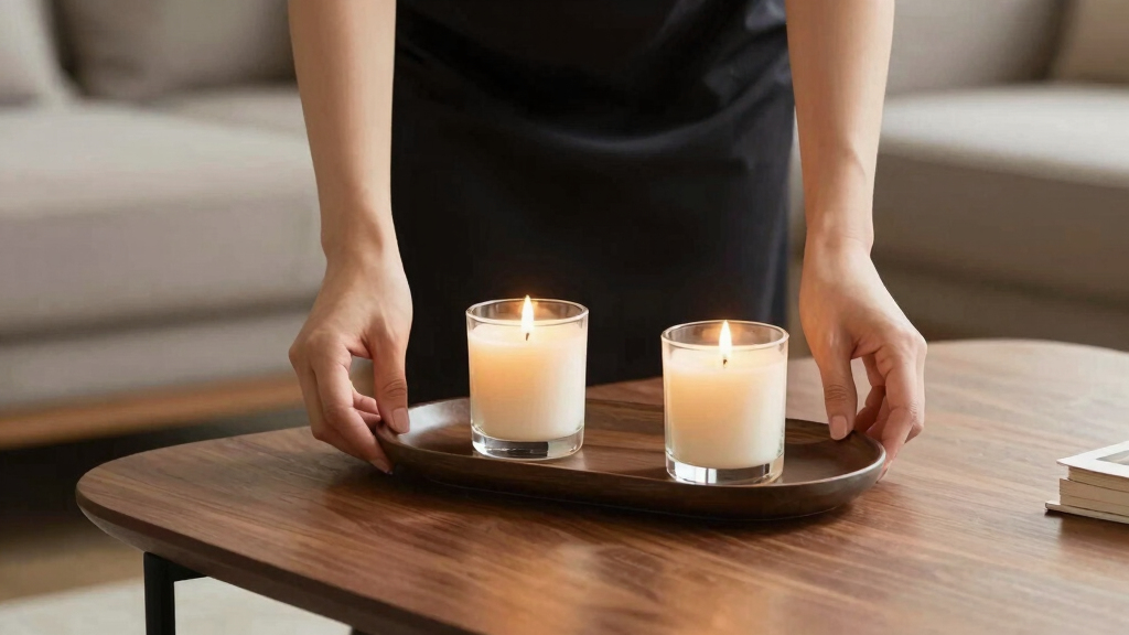 best coffee table trays for candles