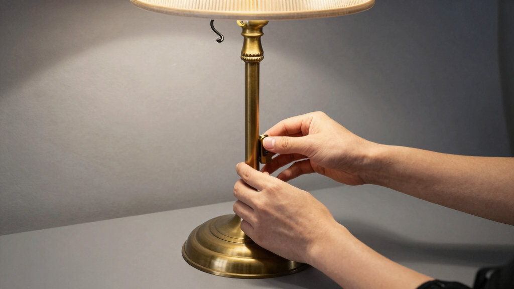 antique brass floor lamp