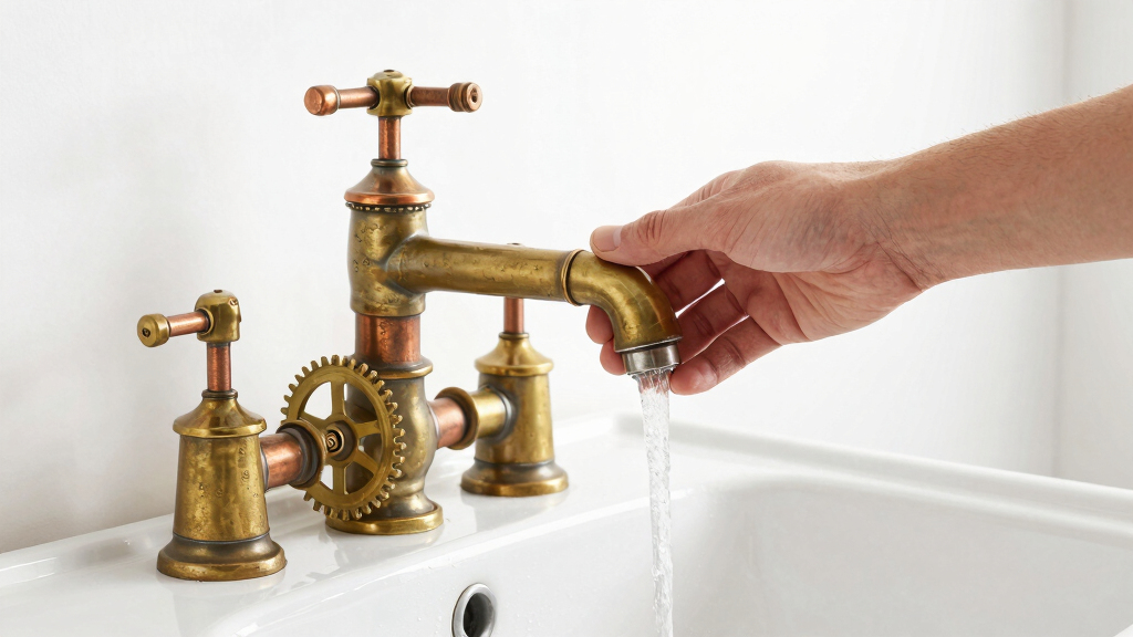 steampunk sink faucet set