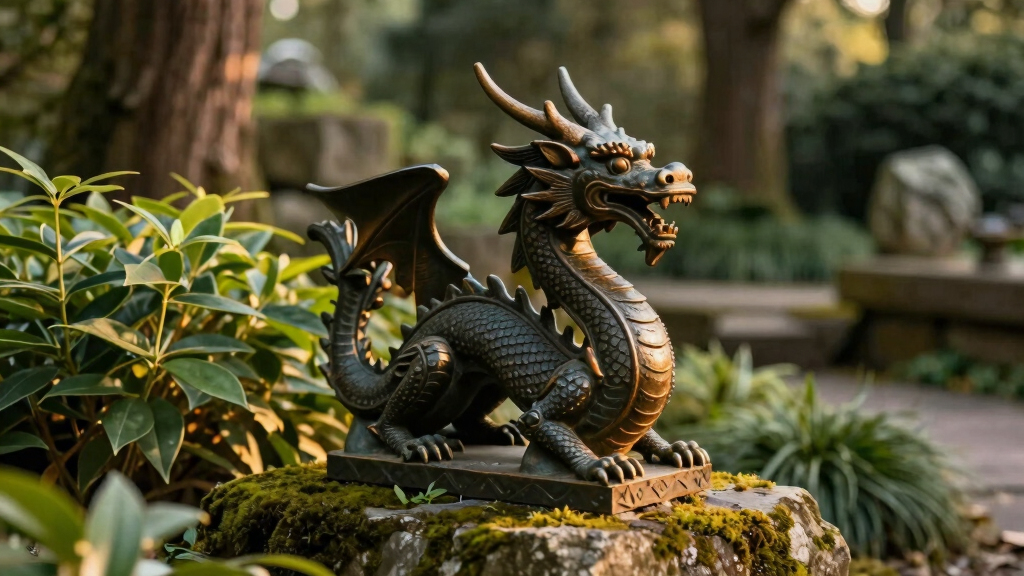 best dragon garden statue for gothic landscaping