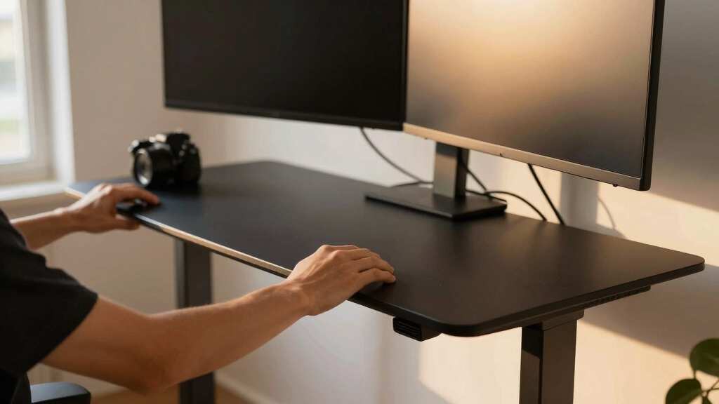 best electric standing desk for large monitors
