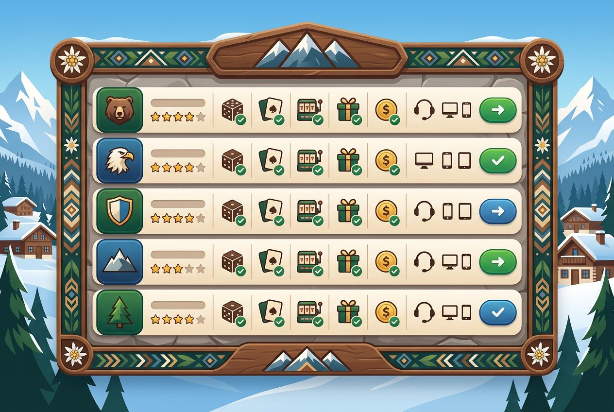 Tableau comparatif plateformes casino