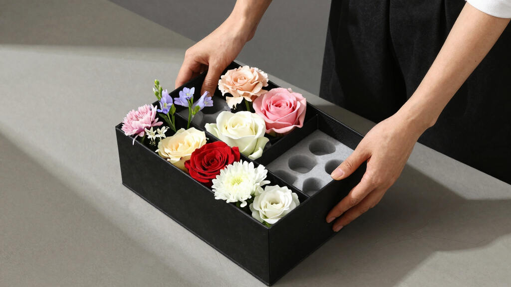 premium flower subscription organizer box