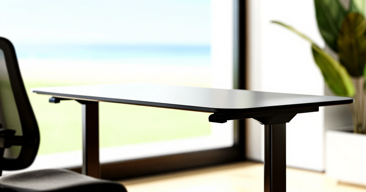 best premium standing desk with curved edge top