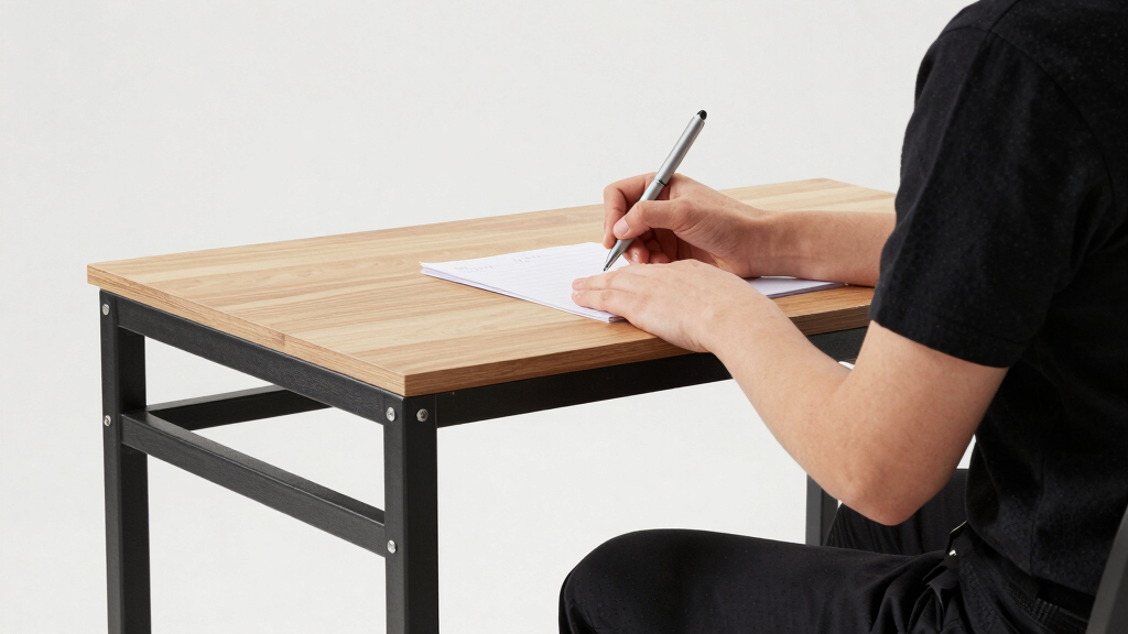 industrial writing desk