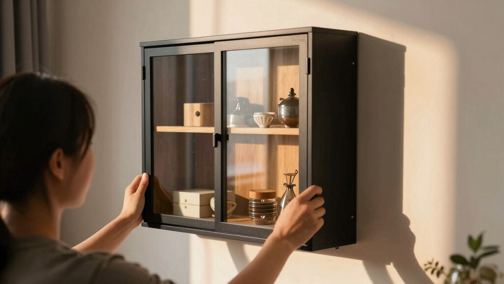 best wall mounted shadow box cabinet large
