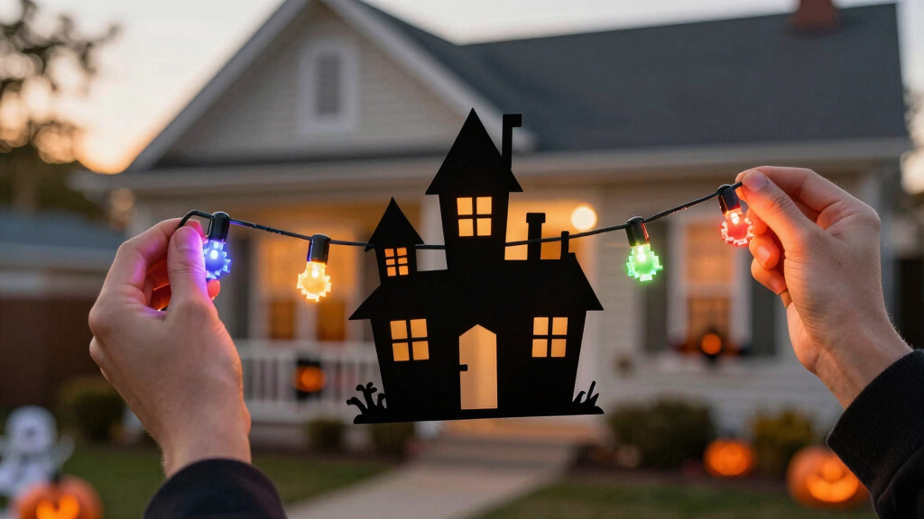 best pixel lights for halloween house outline