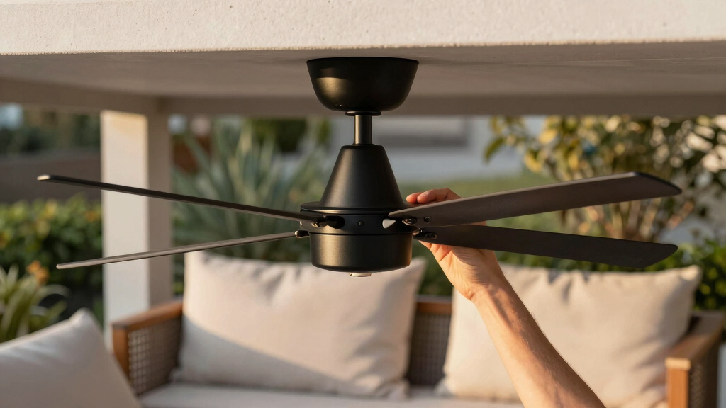 best black outdoor ceiling fans for modern patios