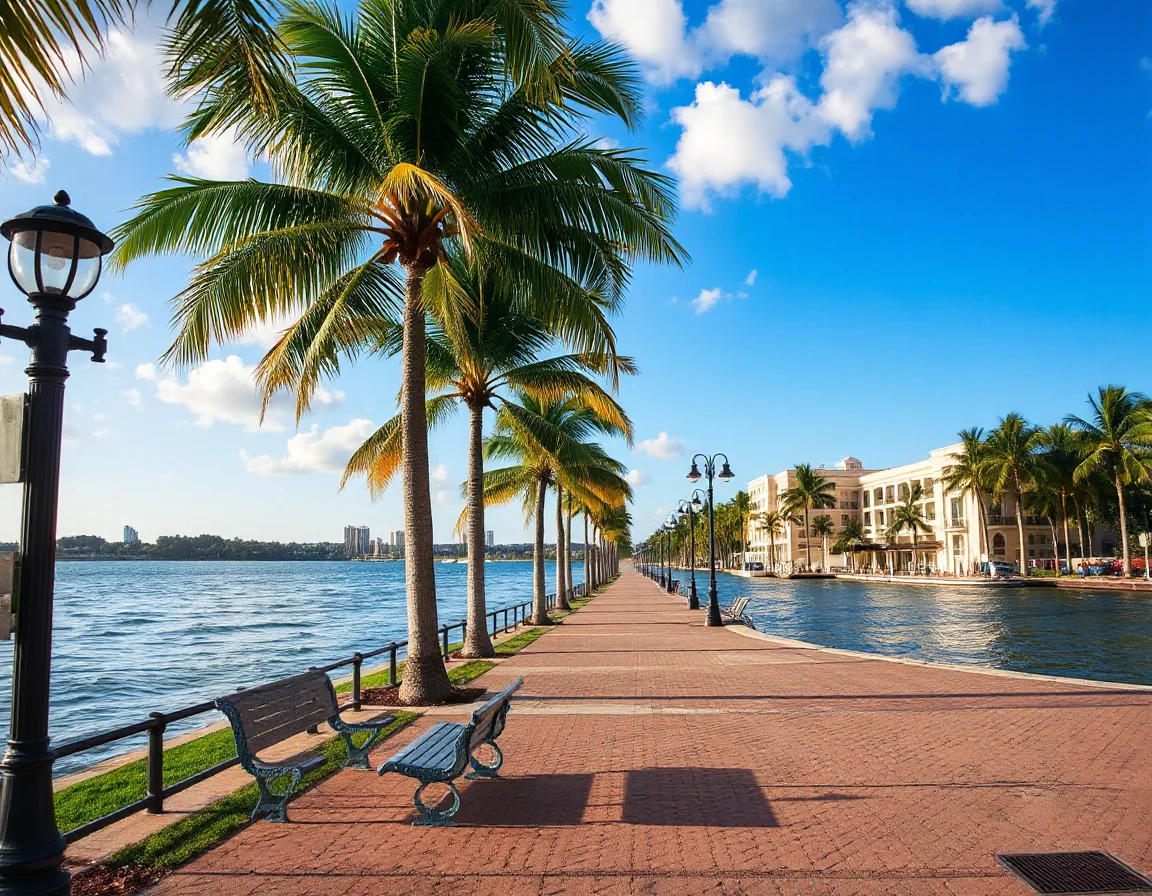 Waterfront view in Boca Raton