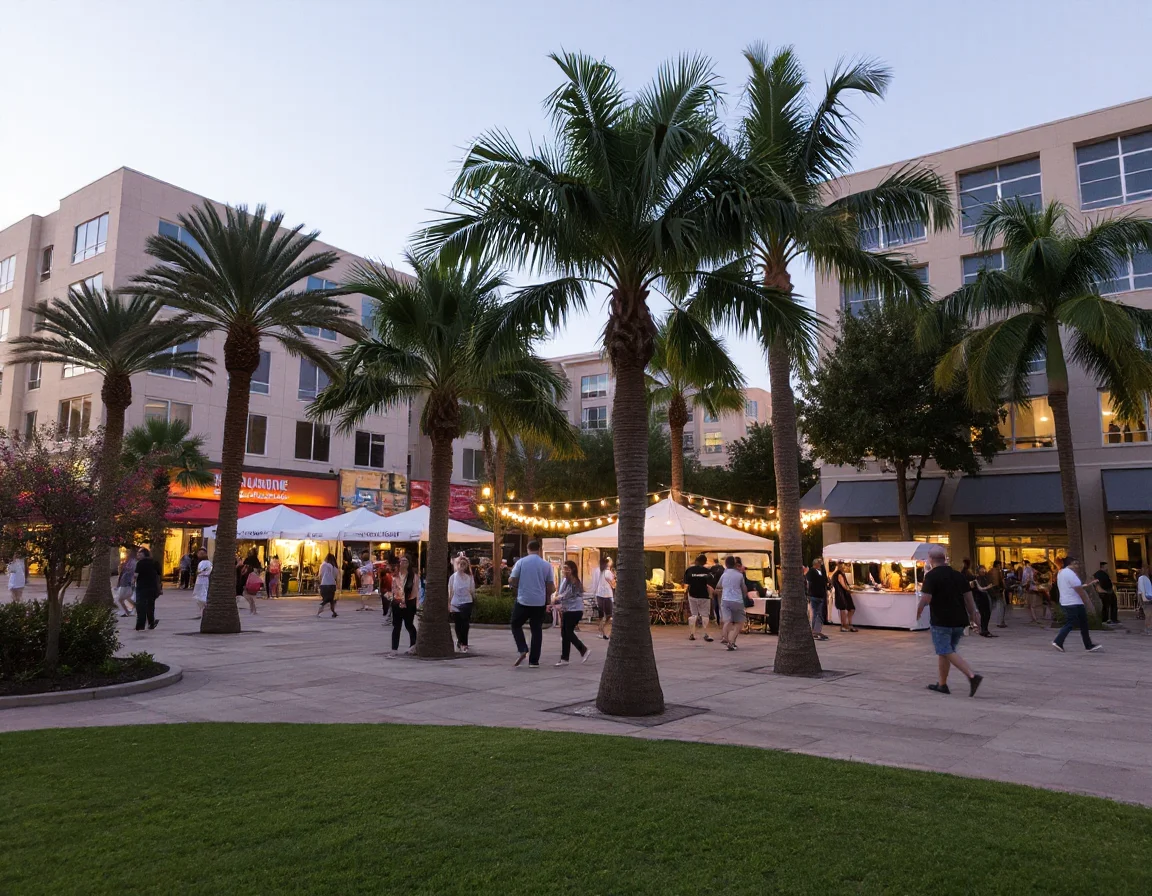 Outdoor plaza and gathering space in North Naples