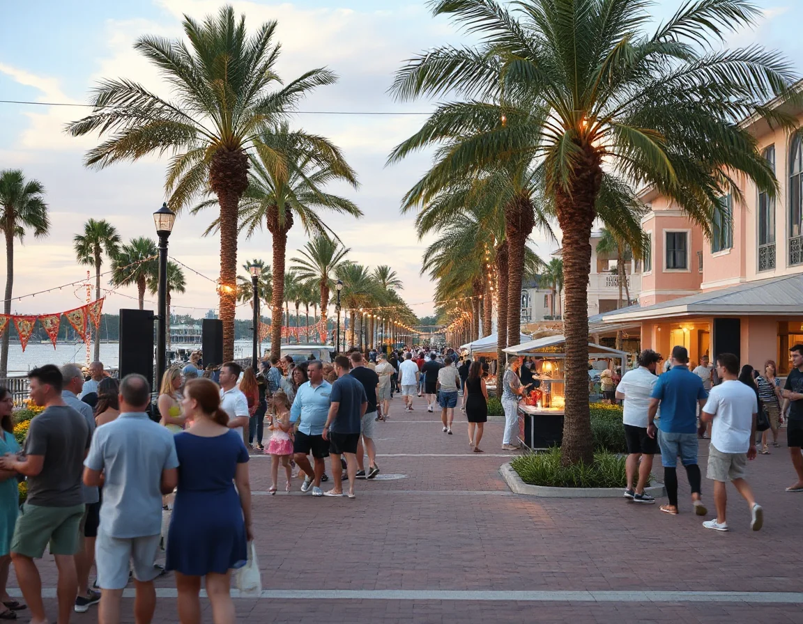 Community waterfront promenade in Clearwater