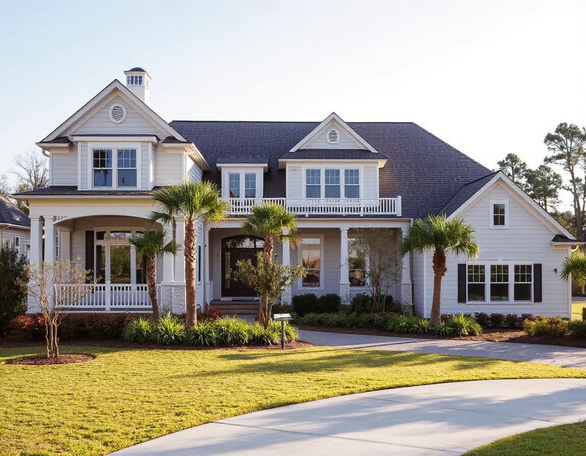 Coastal home exterior on Kiawah Island