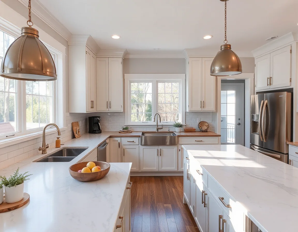 Staged kitchen ready for listing photos
