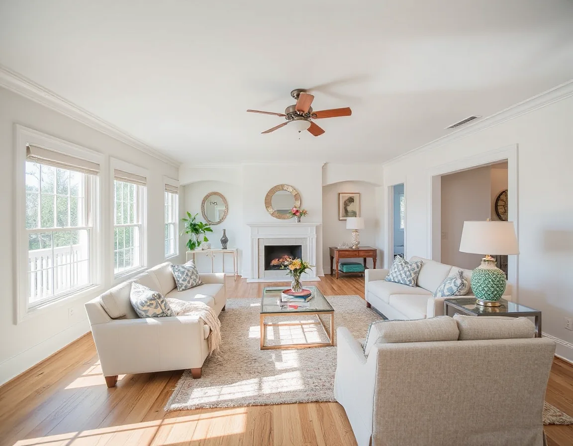 Bright coastal interior on Seabrook Island
