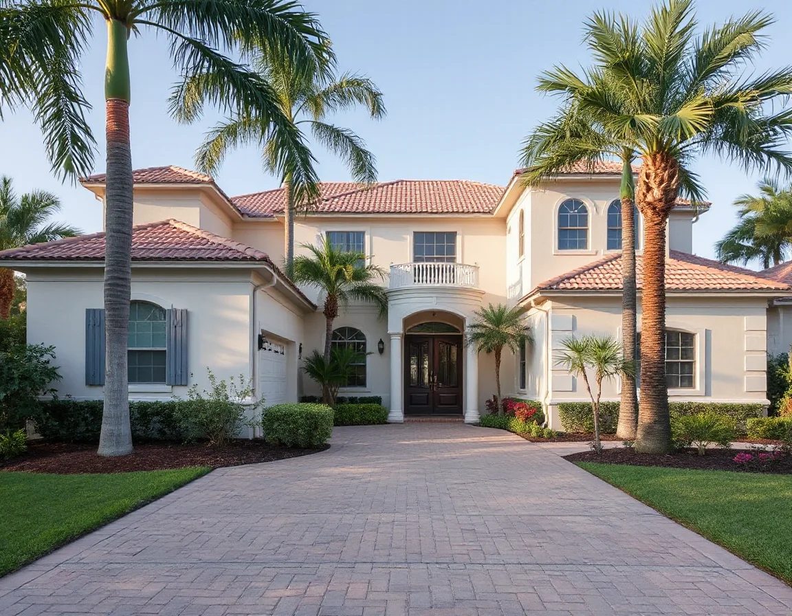 Coastal-style home exterior in Naples