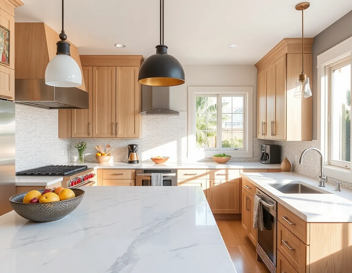Updated kitchen with bright finishes