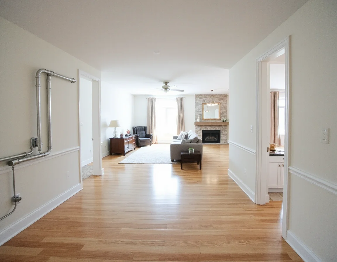 Interior of a home during inspection review