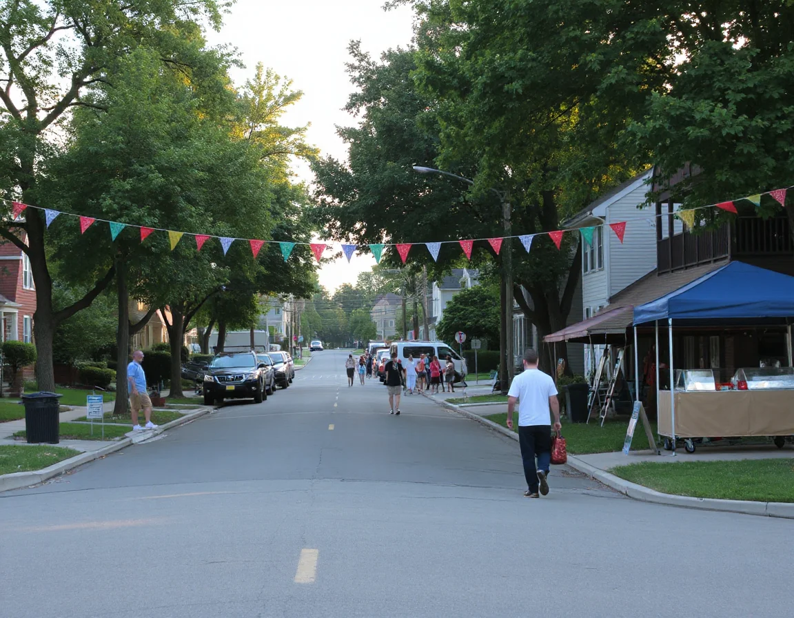 Residential community scene in Cresskill