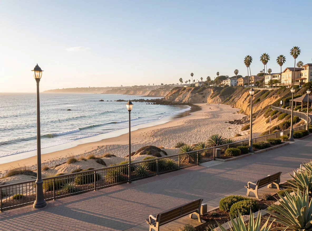Coastal waterfront view in Orange County