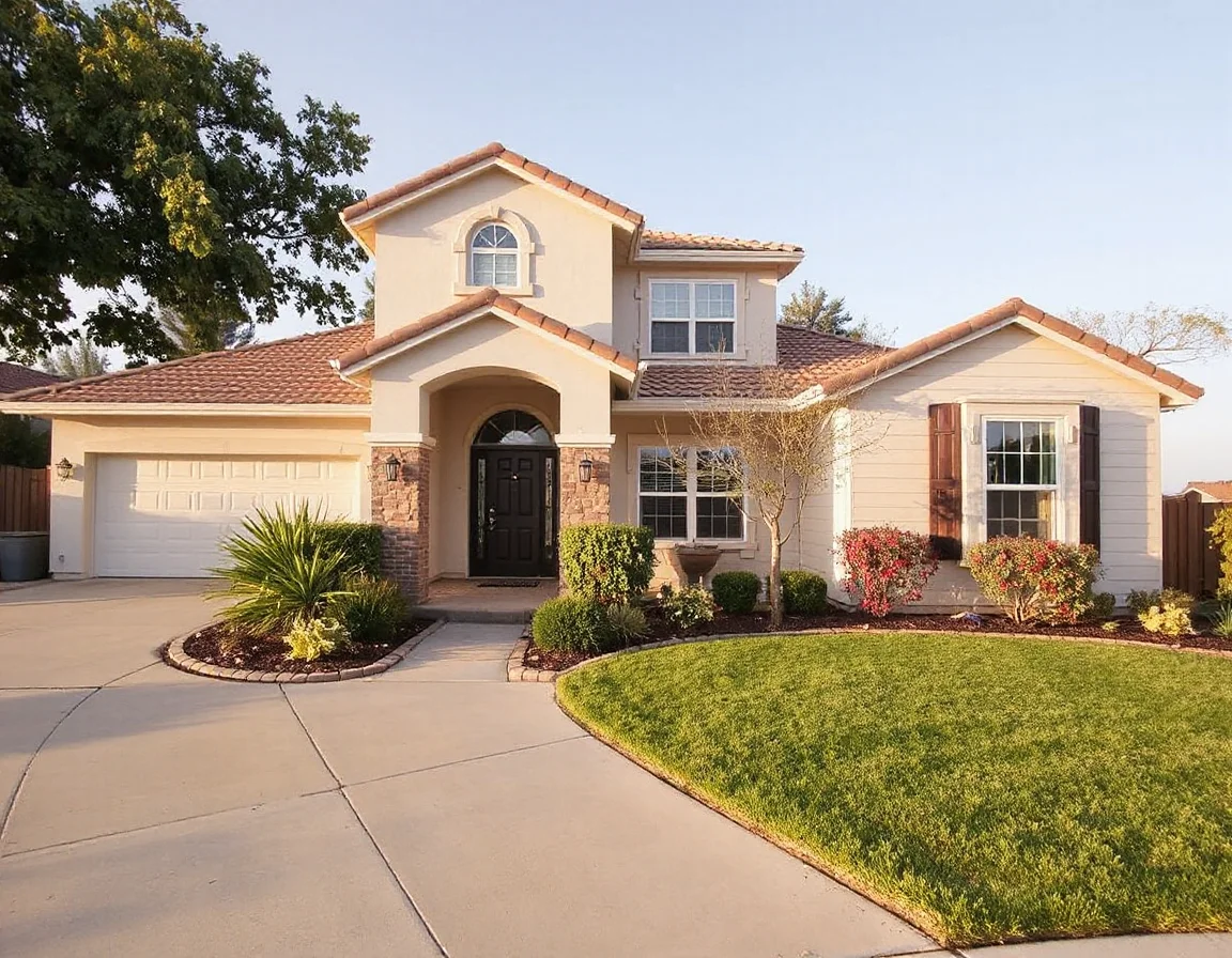 Refreshed home exterior with drought-conscious landscaping