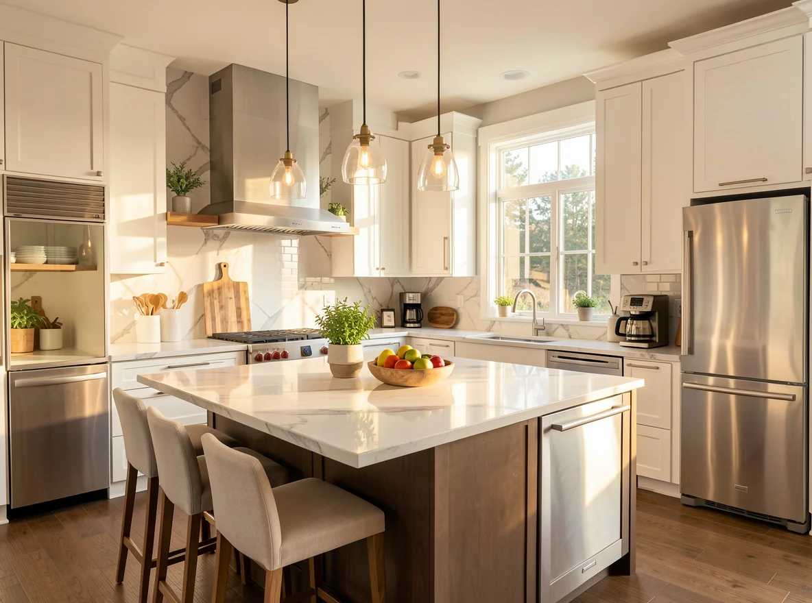Bright modern kitchen in a Tulsa home