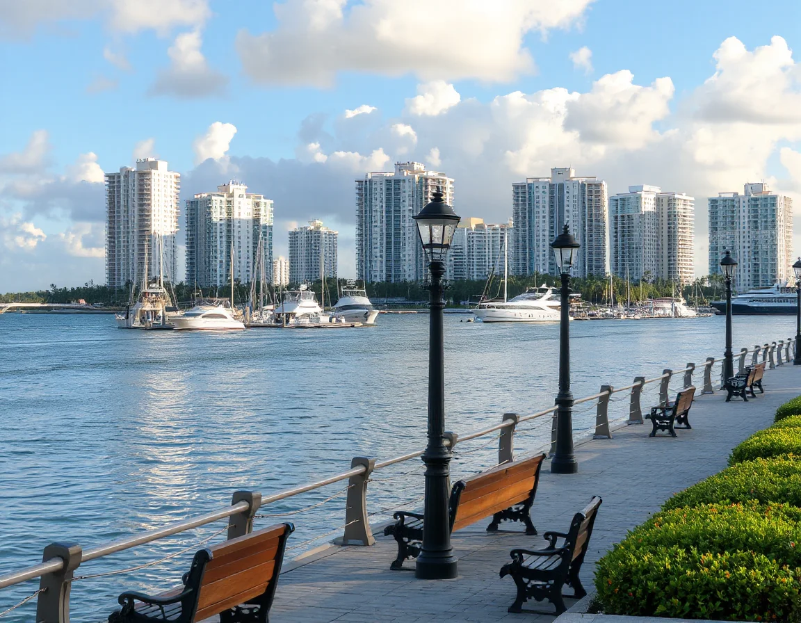 Miami waterfront residential skyline
