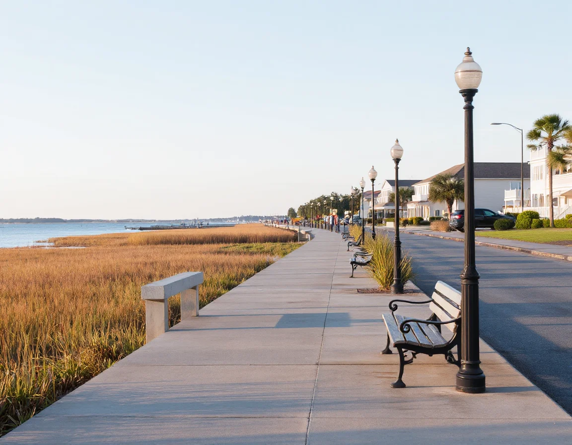 Coastal marsh waterfront in Darien