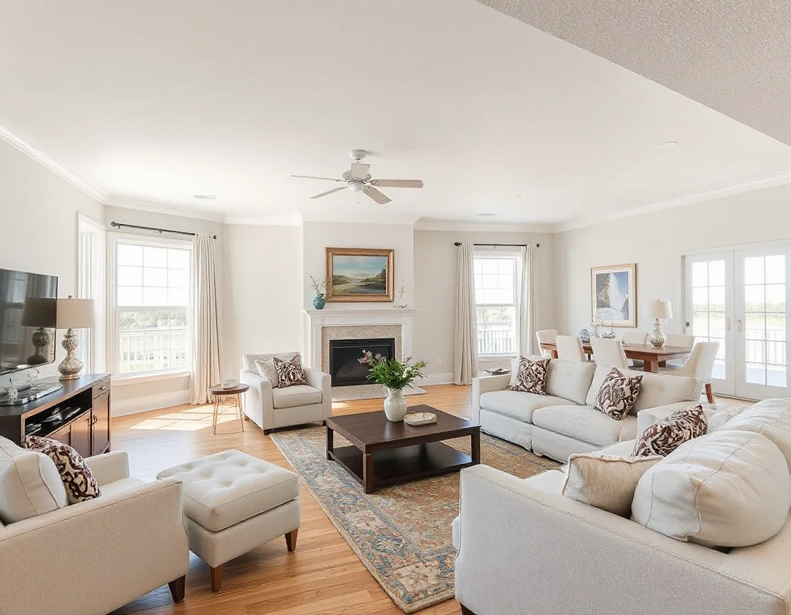 Bright coastal home interior