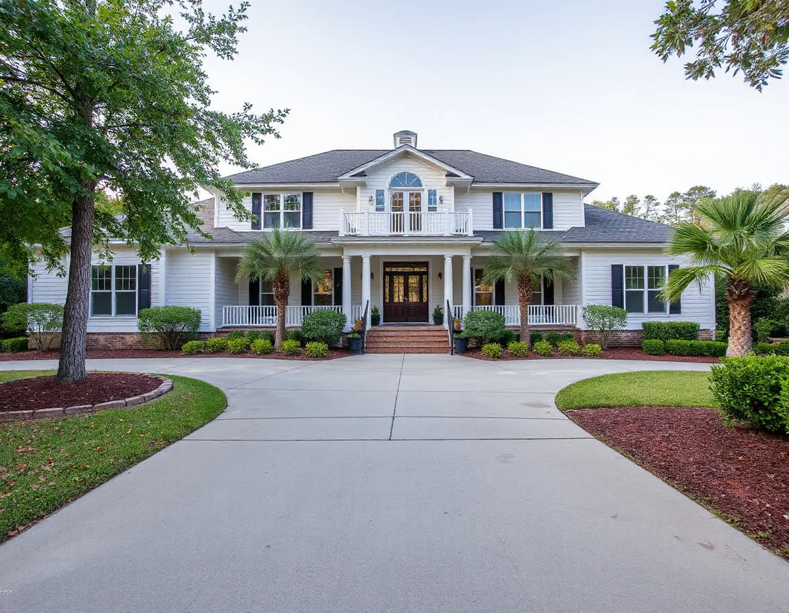 Mount Pleasant home exterior with coastal Lowcountry design