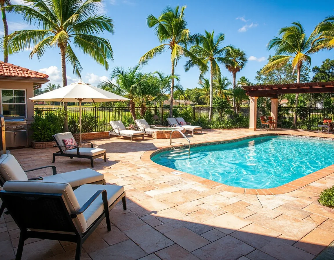 Prepared pool patio in Brevard County Florida