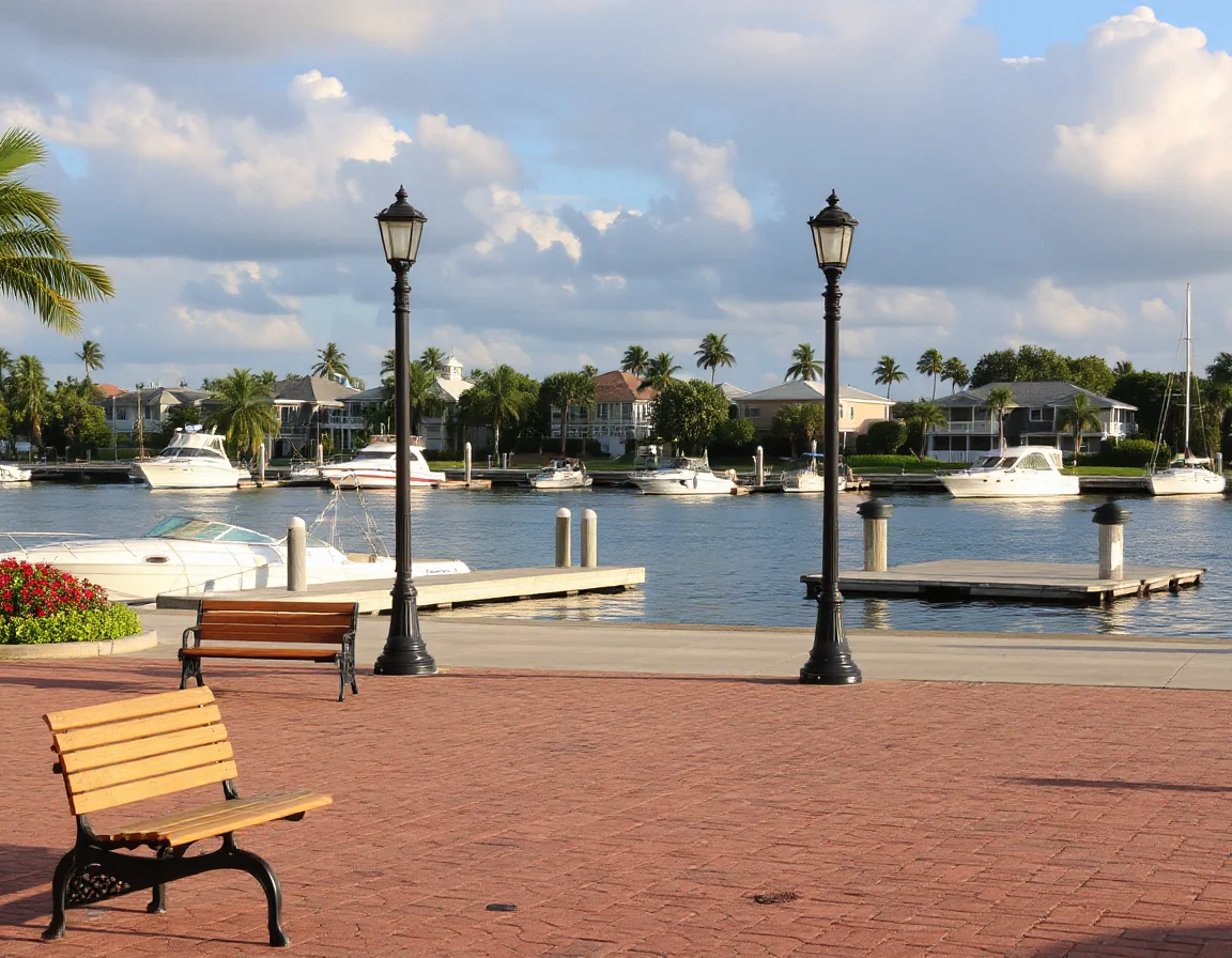 Waterfront residential scene in Fort Lauderdale