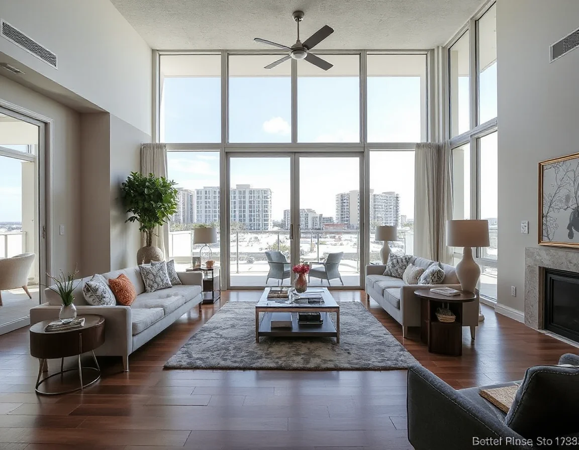 Staged condo interior in Miami