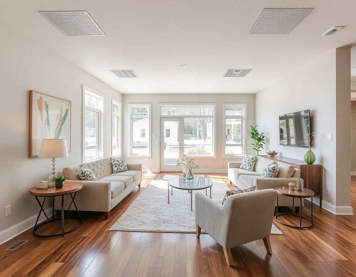 Bright staged interior ready for listing photos and showings