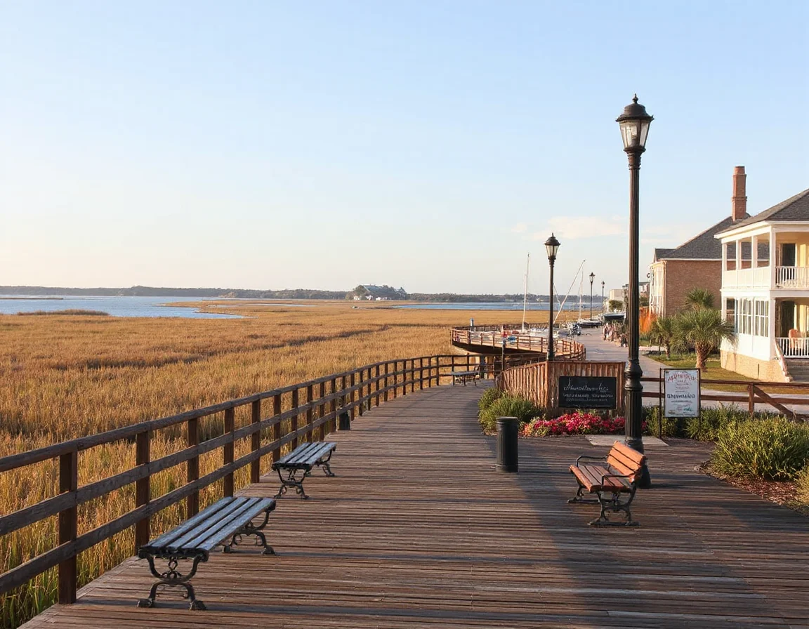 Waterfront landscape on Kiawah Island