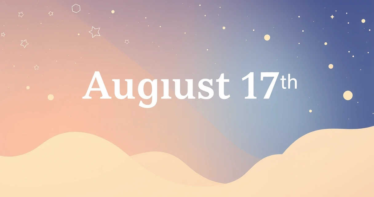 Horoscope for August 17th: Data-Driven Natal Insights
