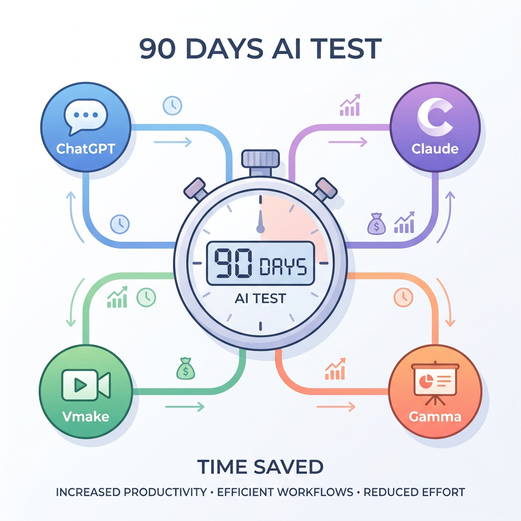 Infographie : J'ai testé 10 outils IA pendant 90 jours : voici ceux qui m'ont réellement fait gagner du temps