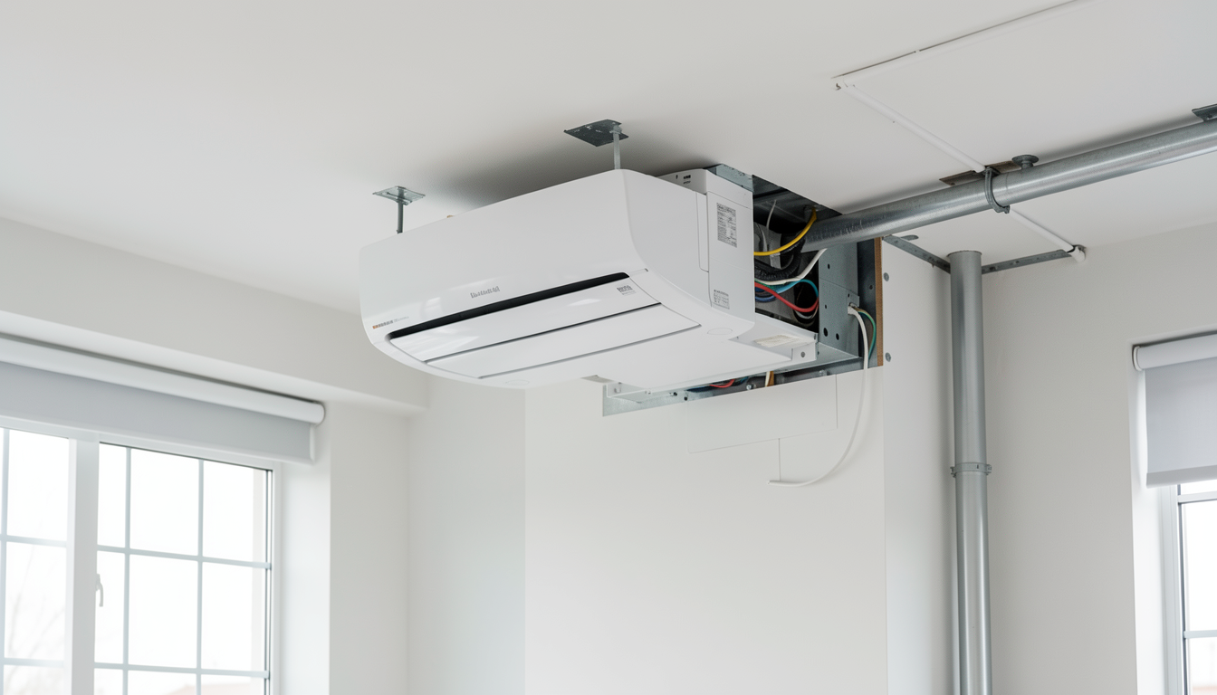 modern ductless mini split installation